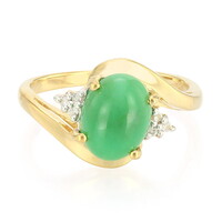 Zilveren ring met een keizerlijk chrysopraas
