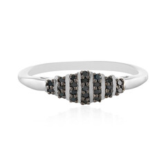 Zilveren ring met I2 Blauwe Diamanten