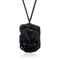 Halsketting met een obsidiaan
