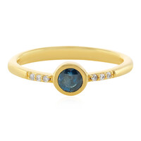 Zilveren ring met een I3 Champagne Diamant