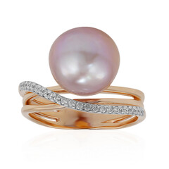 Gouden ring met een koninklijke roze Ming parel (TPC)