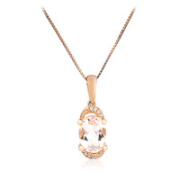 Gouden halsketting met een AAA morganiet