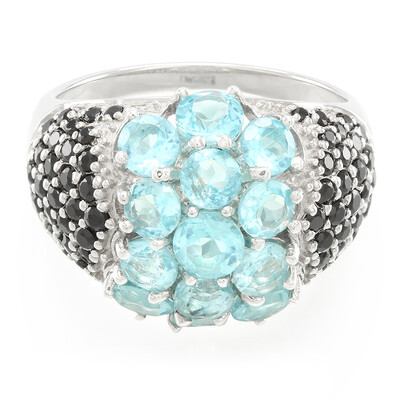Zilveren ring met Blauwe apatieten