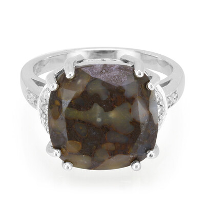 Zilveren ring met een dinosaurus kwarts