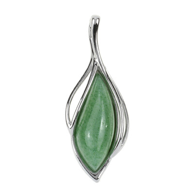 Zilveren hanger met een groene kwarts (dagen)