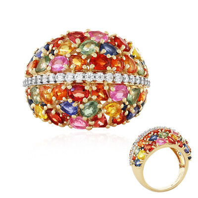 Gouden ring met oranje saffieren (Adela Gold)