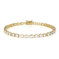 Zilveren armband met witte topaasstenen