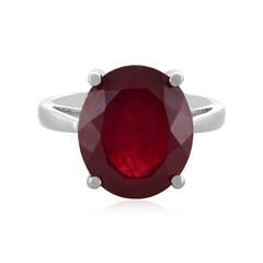 Zilveren ring met een Madagaskar Robijn