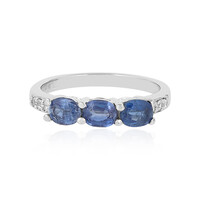 Zilveren ring met kyanieten