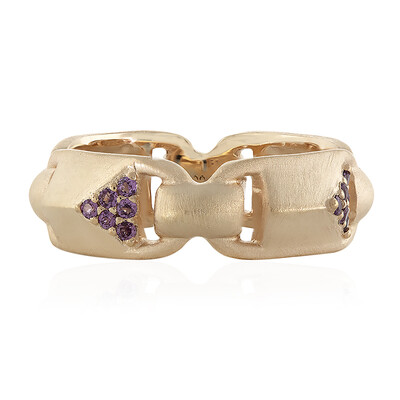 Zilveren ring met rhodolieten