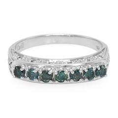 Zilveren ring met Fancy diamanten