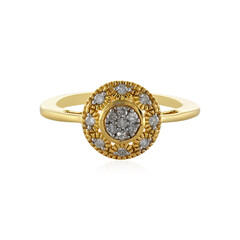 Zilveren ring met I1 (I) Diamanten