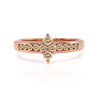 Gouden ring met SI1 Argyle Rose De France Diamanten