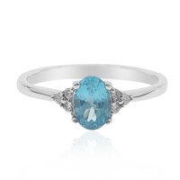 Gouden ring met een Blauwe apatiet
