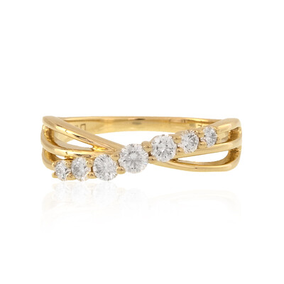Gouden ring met een Loepzuivere (F) Diamant (LUCENT DIAMONDS)