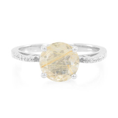 Zilveren ring met een rutielkwarts