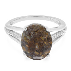 Zilveren ring met een dinosaurus kwarts