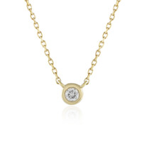 Gouden halsketting met een loepzuivere (G) diamant (de Melo)