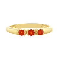 Zilveren ring met vuur opalen