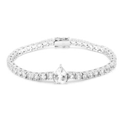 Zilveren armband met een witte topaas