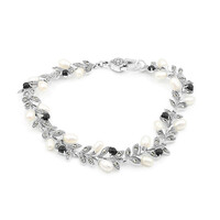 Zilveren armband met zoetwater kweekparels