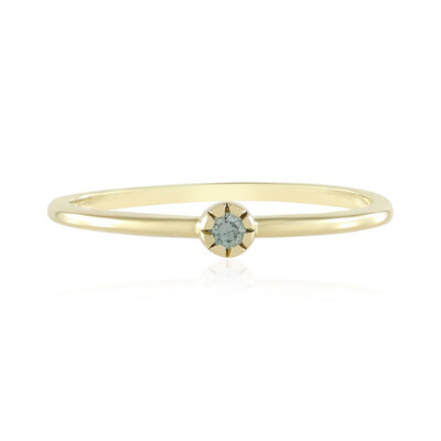 Gouden ring met een hemelblauwe SI1 diamant