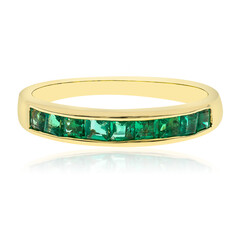 Gouden ring met AAA Zambia smaragden (CIRARI)