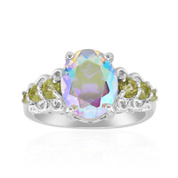 Zilveren ring met een maanlicht kwarts