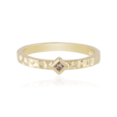 Zilveren ring met een I2 Bruine Diamant