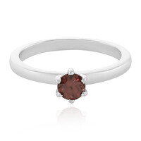 Zilveren ring met een Champagne Zirkoon