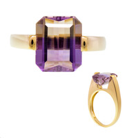 Gouden ring met een ametrien (de Melo)
