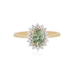 Gouden ring met een groene tanzaniet