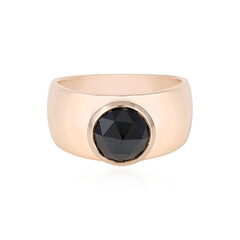 Gouden ring met een zwarte diamant (KM by Juwelo)