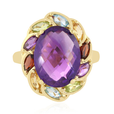 Zilveren ring met een Zambia-amethist