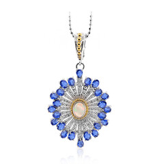 Zilveren halsketting met een Welo-opaal (Dallas Prince Designs)