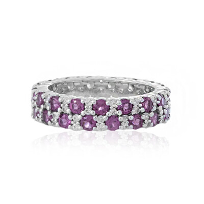 Zilveren ring met rhodolieten