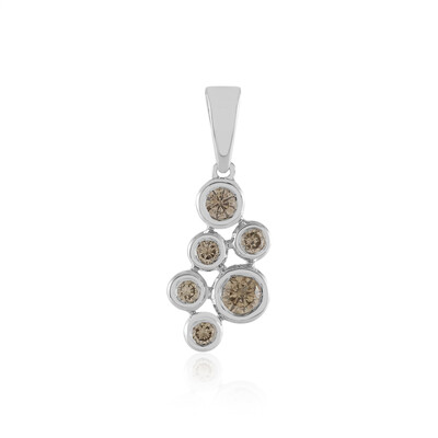 Gouden hanger met een VS1 champagne diamant