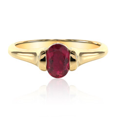 Gouden ring met een rubeliet (Tenner Diniz)