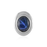 Zilveren hanger met een blauwe ster saffier