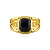Zilveren herenring met een zwarte spinel
