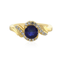 Zilveren ring met een Madagaskar Blauwe Saffier