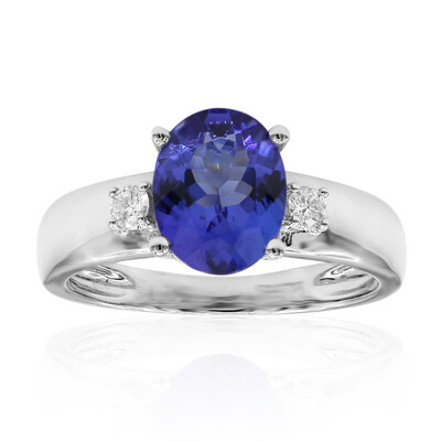 Platina ring met een AAA tanzaniet