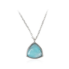 Zilveren halsketting met een larimar