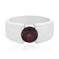 Zilveren ring met een rhodliet