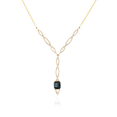 Gouden halsketting met een Cobaltblauwe Luc Yen spinel (de Melo)