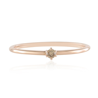 Gouden ring met een SI1 Champagne Diamant