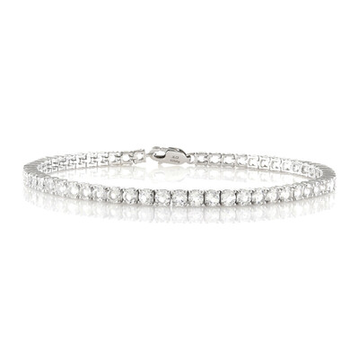 Zilveren armband met witte topaasstenen