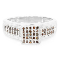 Zilveren ring met Fancy diamanten