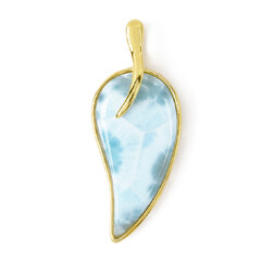 Zilveren hanger met een larimar