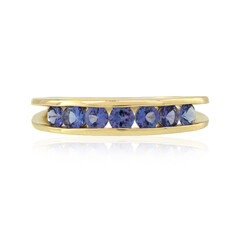 Gouden ring met AAA tanzanieten (de Melo)